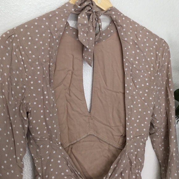 Abercrombie & Fitch Brown Polka Dot Top - Picture 6 of 9
